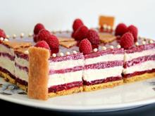 Entremets framboise - chocolat blanc