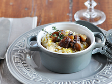 Risotto de poireaux aux châtaignes maison