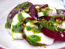 Betterave - Mozzarella, pesto de pistaches