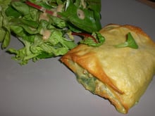 Feuilleté chavroux, miel, épinard