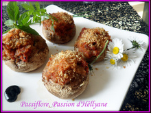 Champignons farcis à la viande ail persil