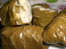 Dolmas ou feuilles de vigne farçies au riz