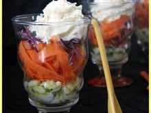 Céviche St Jacques-dorade et sa chantilly au citron vert