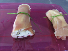 Roulés jambon cru et ricotta