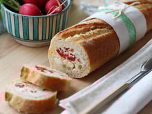 Baguette farcie au roquefort