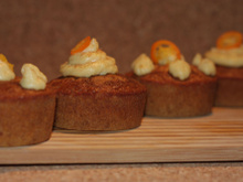 Cupcake pain d'épice, kumquat et crème d'agrumes
