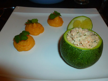 Rillettes de saumon coco citronnelle dans sa bulle verte