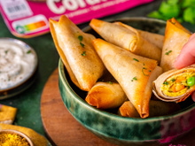 Samoussas aux tranches végé curry cumin