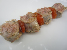 Brochette d'andouilette aux abricots
