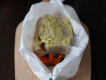 Papillote de cabillaud à la Moutarde