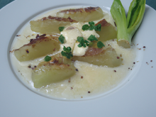 Ragoût de poireaux au Roquefort