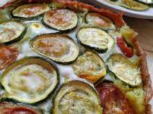 Clafoutis courgettes feta tomates séchées