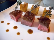 Quasi de veau et cubes frits au lard fumé