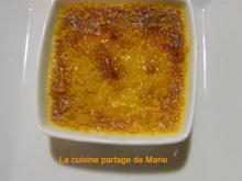 Crème brûlée mandarine thé vert
