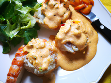 Chapon à la langoustine sauce nantua