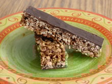 Barres de céréales et glaçage au chocolat