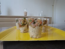 Verrine tartare de tomate au thon