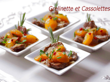 Émincé de bœuf, chutney de mirabelle