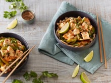 Poulet sauce aigre douce aux poivrons et citron vert