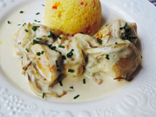 Sauté de poulet à la crème Saint Agur®