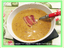 Velouté d'hiver aux lentilles corail et haricots rouges