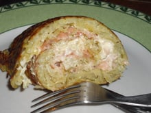 Roulé pomme de terre saumon fumé