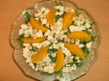 Salade de roquette aux oranges et féta