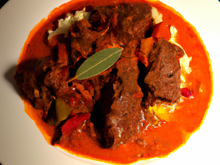 Émincé de bœuf à la sauce paprika