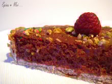 Tarte mousse chocolat  framboises