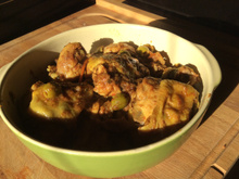 Poulet au colombo et aux olives