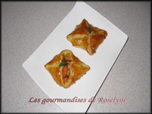 Feuilletés potiron / pommes de terre / lardons