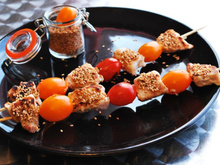 Brochette au thon miel - citron