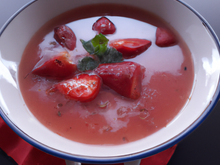 Soupe de fraises aux épices