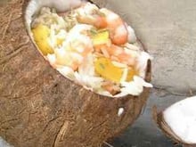 Noix de coco aux crevettes