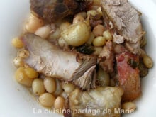 Paimpol à l'ail de Lomagne et son panaché de viande