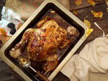 Dinde fermière farcie aux 3 fruits