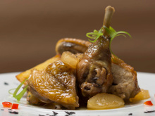 Sauté de pintade au cidre et au calvados