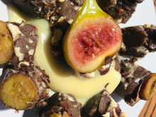 Figues à la pâte d'amandes et au chocolat blanc