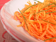 Carottes râpées au cumin et à l'orange