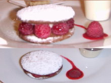 Sablés aux framboises et crème pâtissière