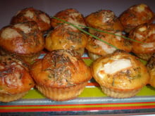 Mini-cake carotte-courgette-mozzarella