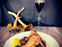 Coq au vin jaune et morilles