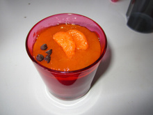 Crème au chocolat à la gelée de mandarine