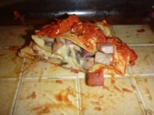 Plat de crêpes fourrées à la paysanne