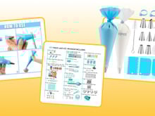 4 kits de décoration pour cupcakes : douilles, poches et embouts pour des décos parfaites