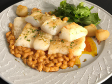 Filet de cabillaud et ses rondelles de Princesse Amandine