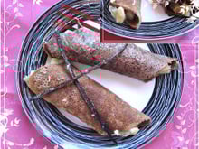 Crêpes au chocolat bananes et poires