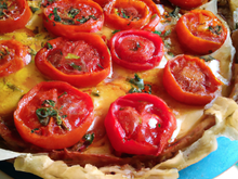 Tarte à la tomate à grignoter