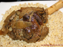 Souris d'agneau confites et gingembre