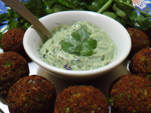 Falafel (végétarien) à la sauce herbes et balsamique